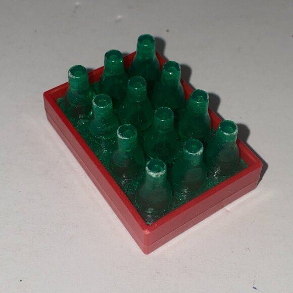 Buddy L 1960's Japan Red Case Green Soda Pop Bottles Miniature Toy Collectible - Picture 2 of 7